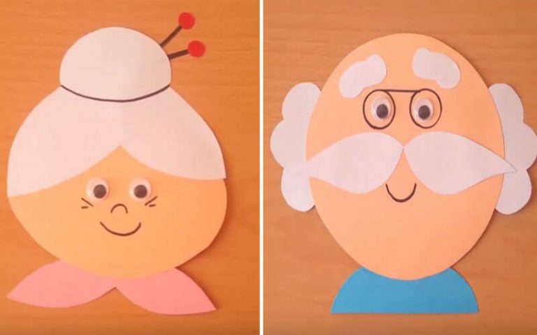 Аппликация ко Дню пожилого человека из бумаги
