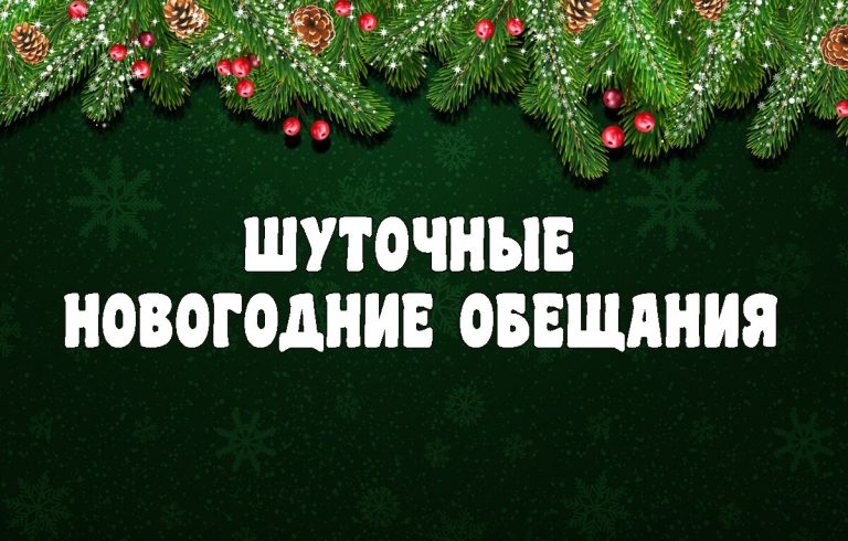 Шуточные обещания на следующий год (список обещаний)